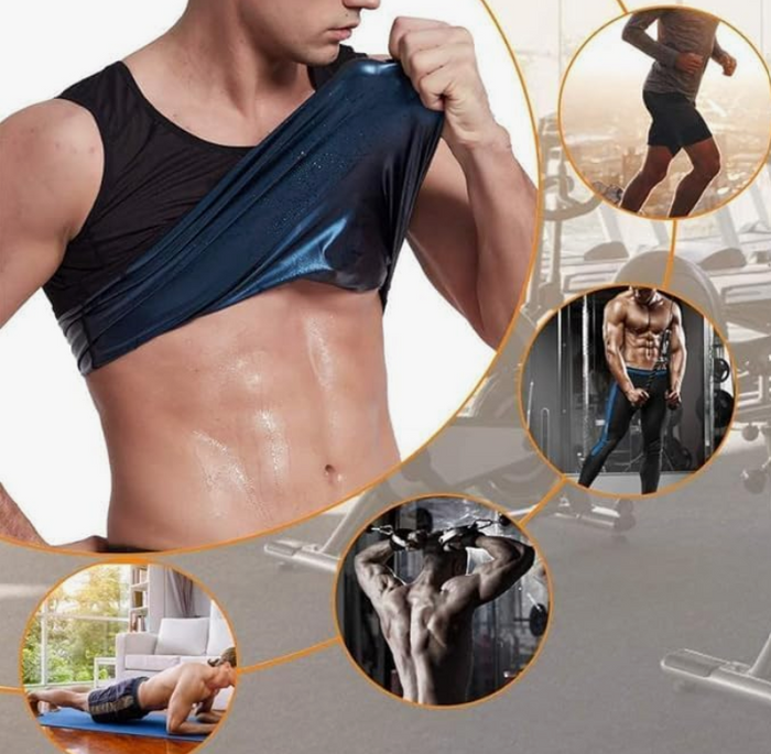 Men, Women, Unisex Shapewear Sweat Vest Unisex Black
