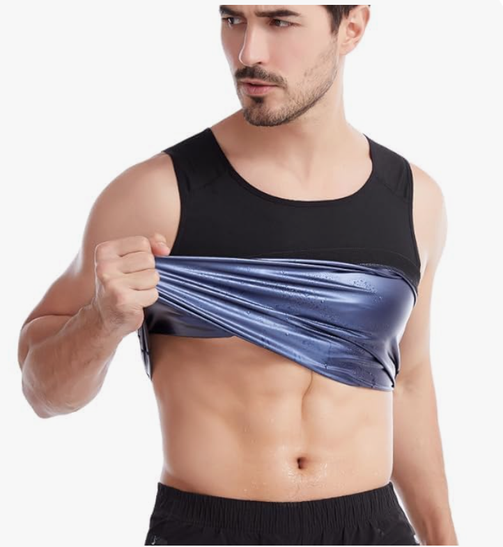 Men, Women, Unisex Shapewear Sweat Vest Unisex (L) Black