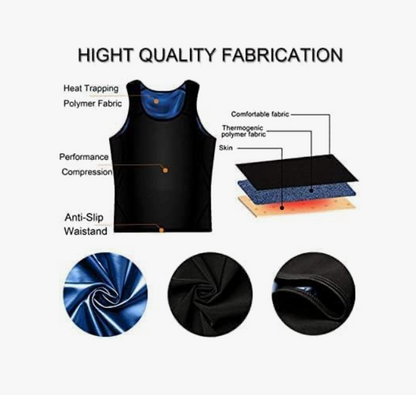 Men, Women, Unisex Shapewear Sweat Vest Unisex (L) Black