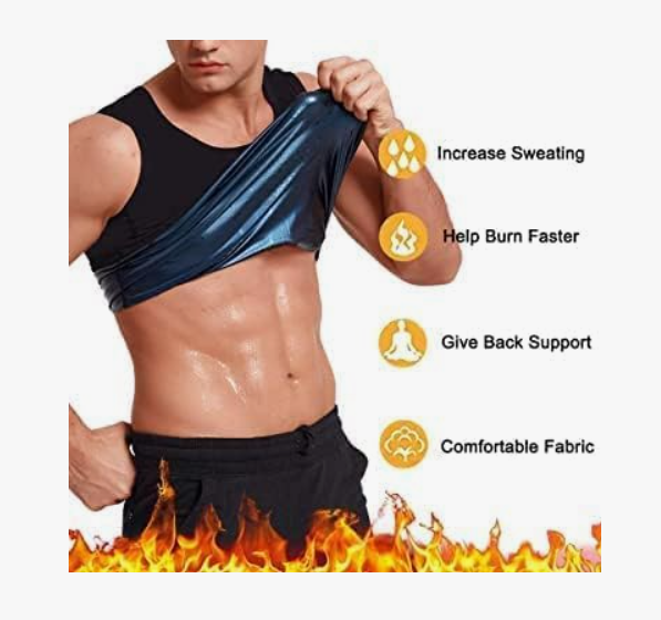 Men, Women, Unisex Shapewear Sweat Vest Unisex (L) Black
