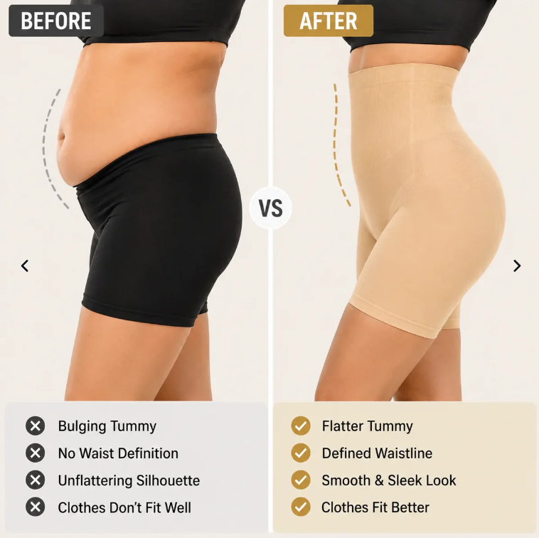 Tummy Tucker Shapewear for Women 4-in-1 Body Shaper – High-Waist Tummy Tucker for Ladies & Saree Wear BUY 1 GET 1 FREE
